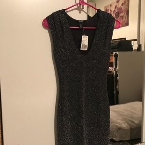 Forever 21 sparkly mini black and silver dress